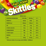 Skittles Crazy Sours Vegan Treat Bag (109g)