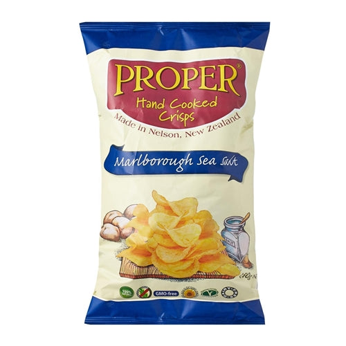 Proper Crisps Marlborough Sea Salt Potato Chips (150g) Blackgold Foods
