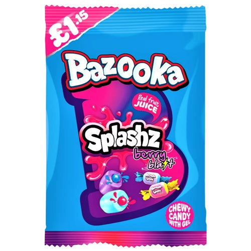 Bazooka Splashz Berry Chews Bag (120g)
