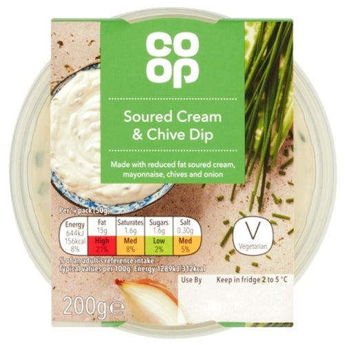Co-op Sour Cream & Chive Dip (280g)