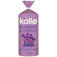 Kallo Blueberry & Vanilla Jumbo Rice & Corn Cakes (130g)