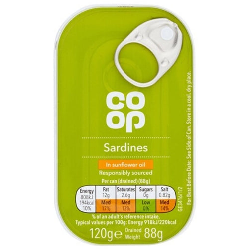 Co-op Sardines in Sunflower Oil (120g)