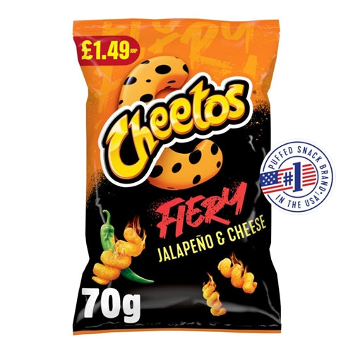 Cheetos Fiery Jalapeno & Cheese Sharing Crisps (70g)