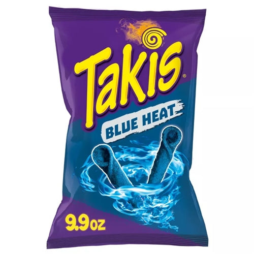 Takis Blue Heat Seasoned Chilli and Lime Flavour Fried Corn Snack (100g)