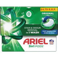 Ariel 3in1 PODS®, Washing Liquid Capsules 12 Washes