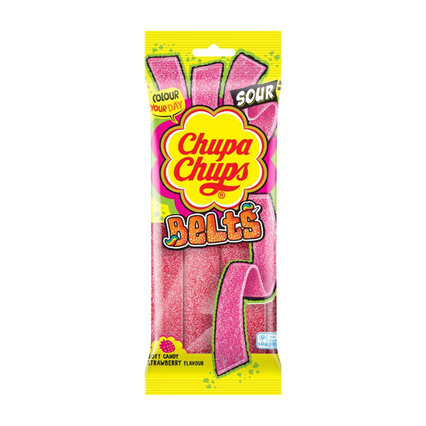 Chupa Chups Belts Sour Strawberry (90g)