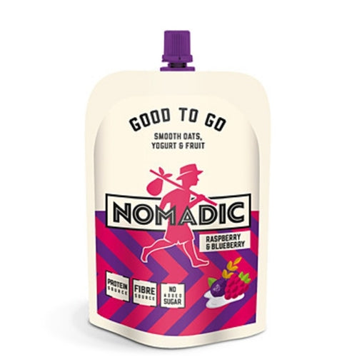 Nomadic Good to Go Smooth Oats, Yogurt & Fruit Raspberry & Blueberry (150g)