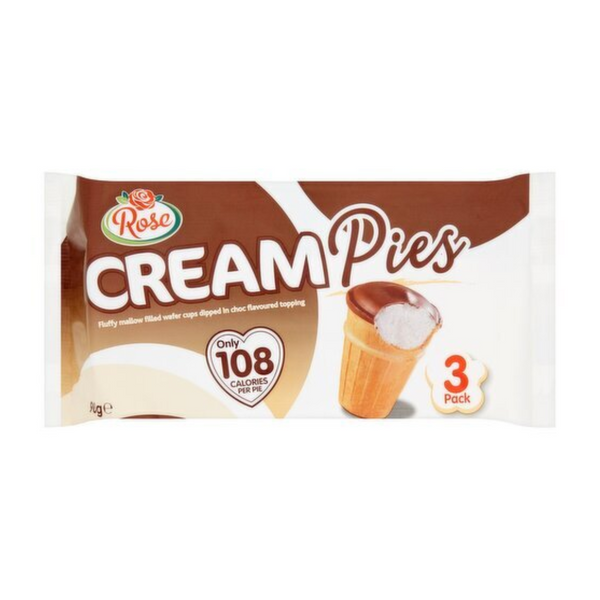Rose Cream Pies (3 Pack, 30g each)