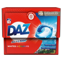 DAZ All in 1 Pods Washing Liquid Capsules 12W, Whites & Colours