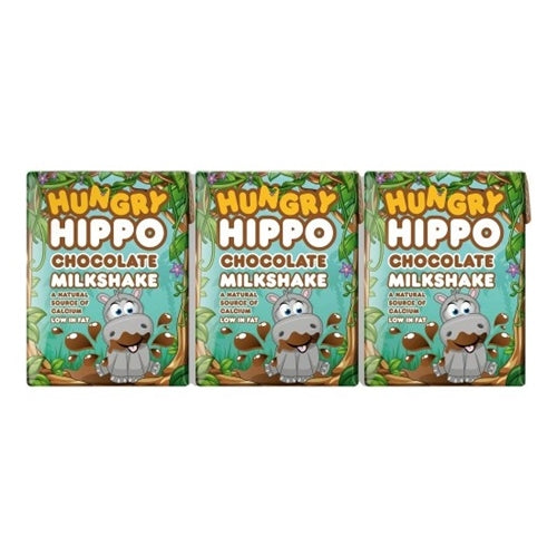 Hungry Hippo 3Pk Chocolate Milkshake (600ml)