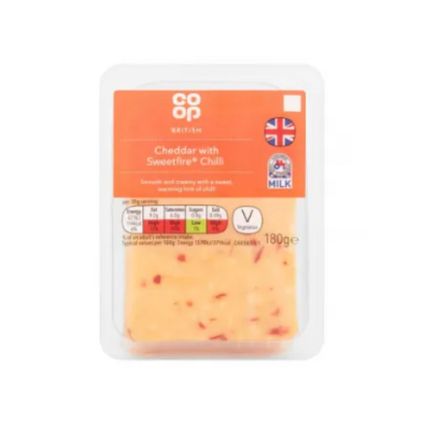 Co-op Hot & Spicy Cheddar Wedge (200g)