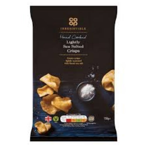 Co-op Irresistible Hand Cooked Lightly Sea Salted Crisps (150g)