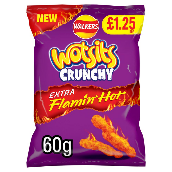 Wotsits Crunchy Extra Flamin' Hot (60g)