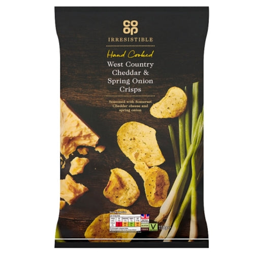 Co-op Irresistible West Country Cheddar & Spring Onion Crisps (150g)