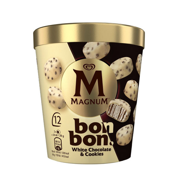 Walls Magnum Bon Bon White Chocolate & Cookies (204ml)