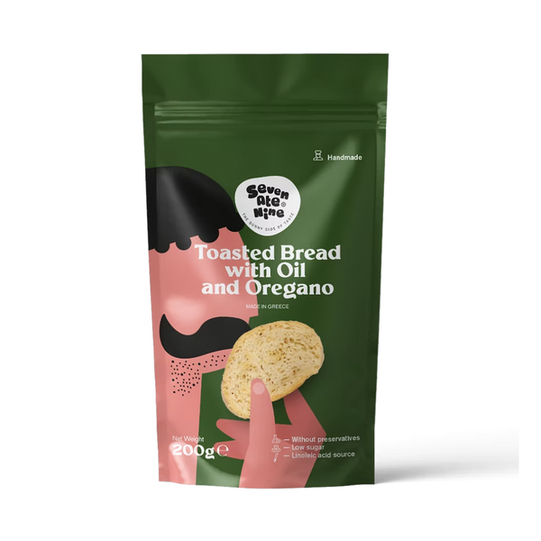 7 ate 9 Toasted Bread Bites with Cretan Extra Virgin Olive Oil & Oregano (90g)