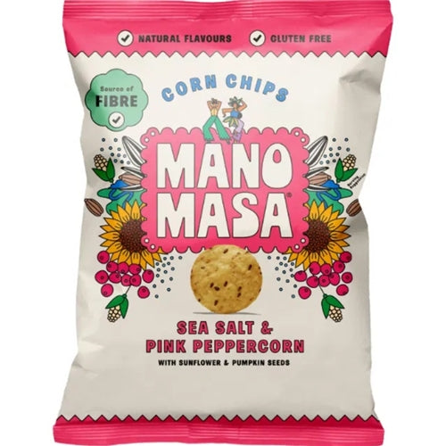 Manomasa Sea Salt & Pink Peppercorn Tortilla Chips (140g)