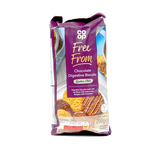 Co-op Free From Chocolate Digestive Biscuits (200g)