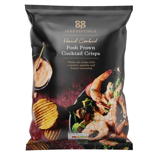 Co-op Irresistible Hand Cooked Posh Prawn Cocktail Crisps  (150g)
