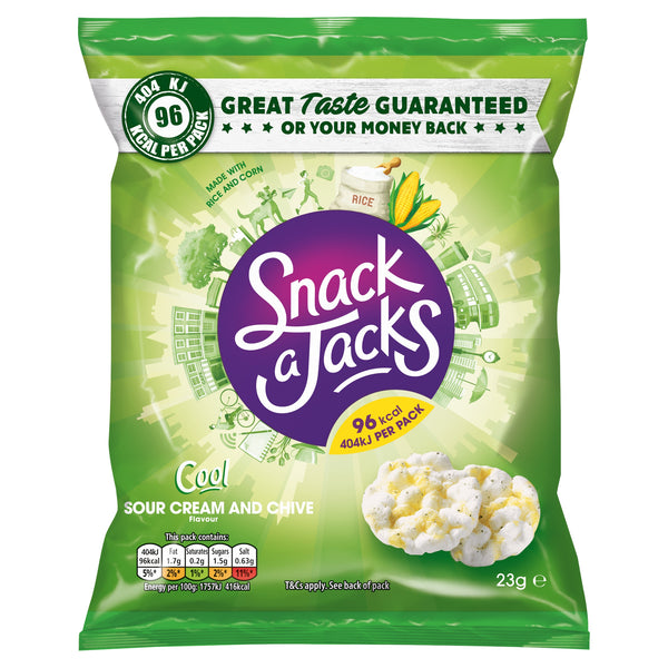 Quaker Snack A Jacks Crispy Sour Cream & Chive Rice Cakes (23g)