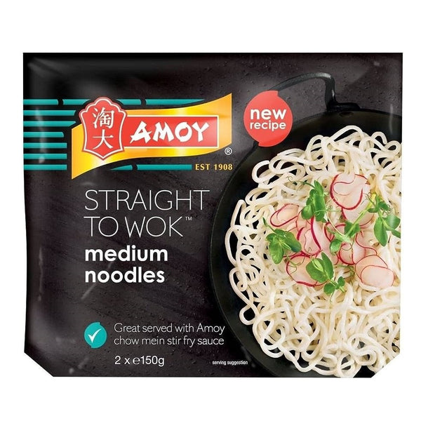 Amoy Straight To Wok Medium Noodles (300g)