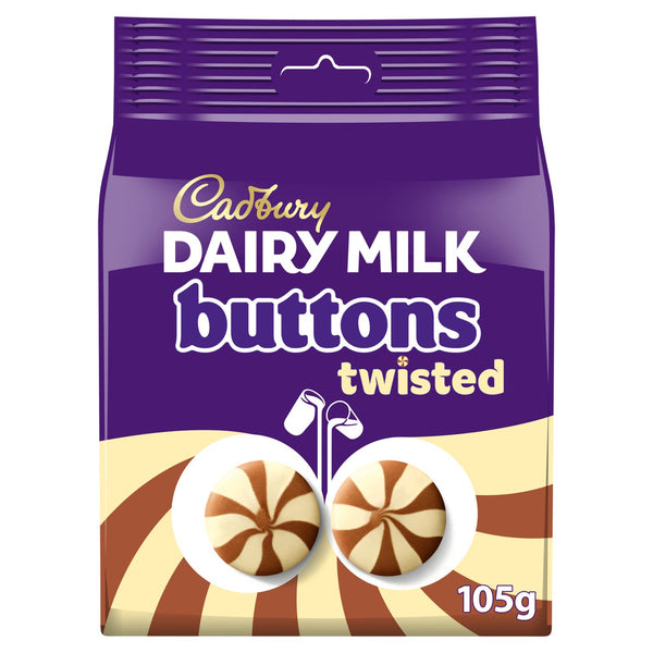 Cadbury Dairy Milk & White Giant Twist Buttons (105g)