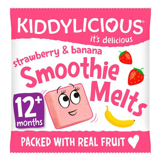 Kiddylicious Strawberry & Banana Smoothie Melts (6g)