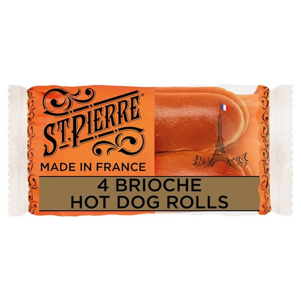 St Pierre Brioche Hot Dog Rolls (180g)