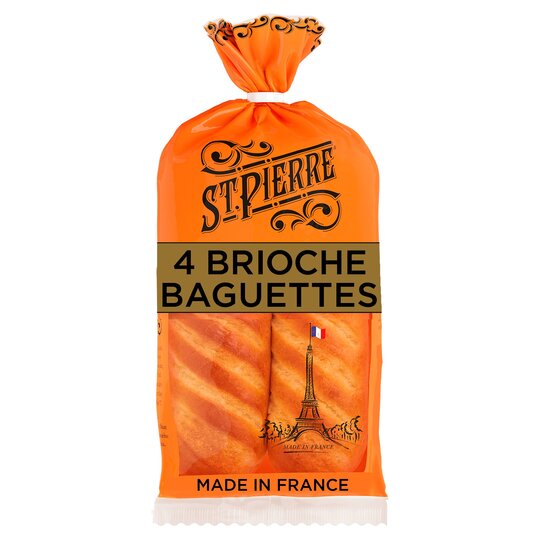 St Pierre 4 Soft Brioche Baguettes (340g)