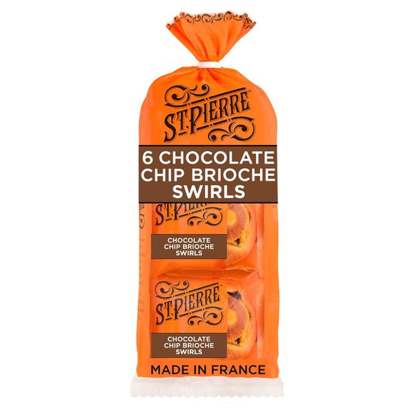 St. Pierre 6 Chocolate Chip Brioche Swirls (350g)