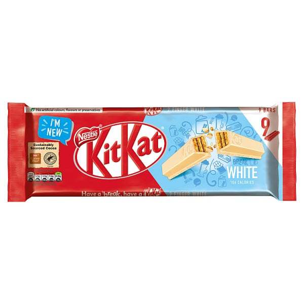 Nestle Kitkat 2 Finger White Chocolate 9Pk (186g)